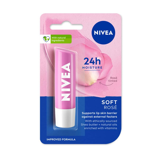 Nivea - Soft Rose Caring Lip Balm 4.8g