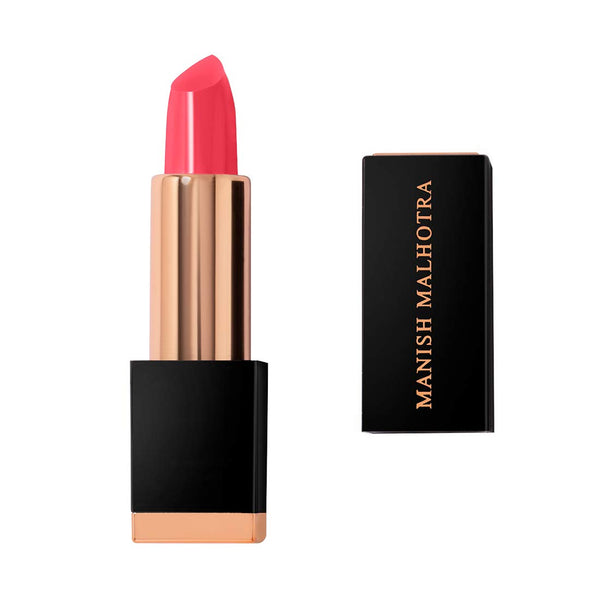 MyGlamm - Manish Malhotra Soft Matte Lipstick - Poppy Pink (Neon Pink Shade) | Long Lasting, Hydrating, Moisturising, Matte Finish Creamy Lipstick
