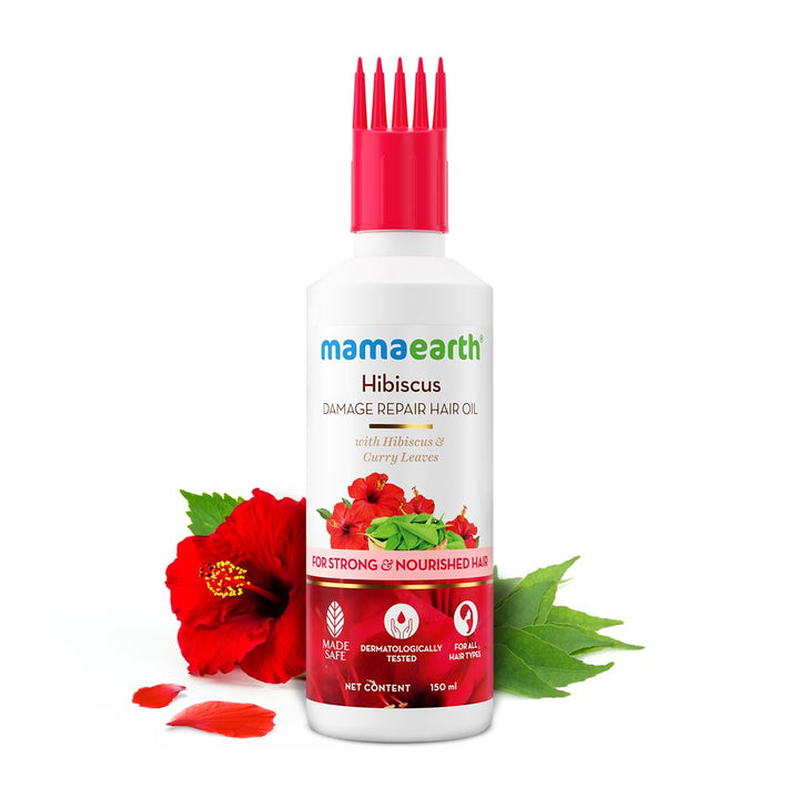 Mamaearth - Hibiscus Damage Repair Hair Oil with Hibiscus & Curry Leaves 150ml