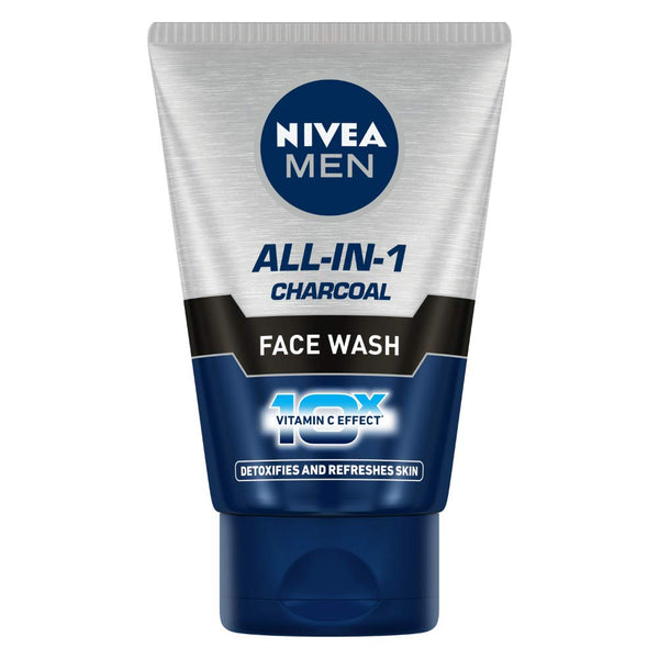 Nivea Men All-in-1 10x Vitamin C Effect Charcoal Face Wash- 100g
