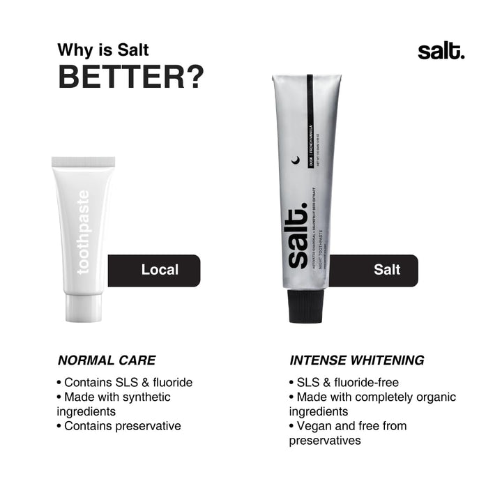 Salt Oral Care - Activated Charcoal + Grapefruit Extract Dusk Vanilla Night Toothpaste 100g