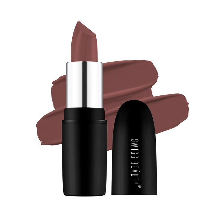 Swiss Beauty - Pure Matte Lipstick Shade No. 203 Hazelnut