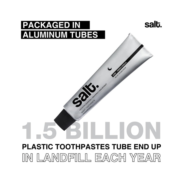 Salt Oral Care - Activated Charcoal + Grapefruit Extract Dusk Vanilla Night Toothpaste 100g