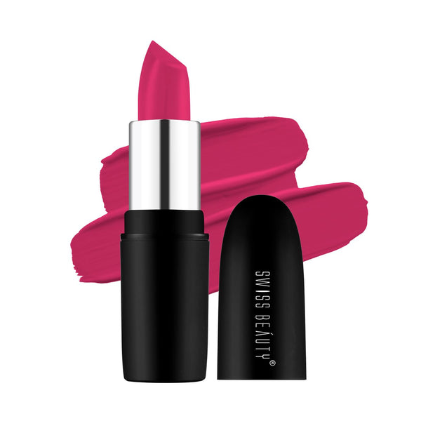 Swiss Beauty - Pure Matte Lipstick Shade No. 219 Hot Pink