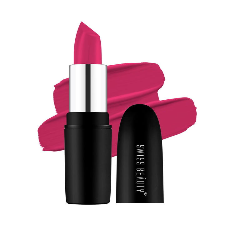 Swiss Beauty - Pure Matte Lipstick Shade No. 219 Hot Pink