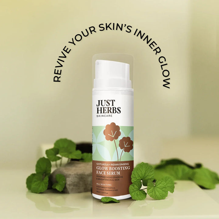 Just Herbs - Glow Boosting Face serum with Gotukola and Indian Ginseng 30ml