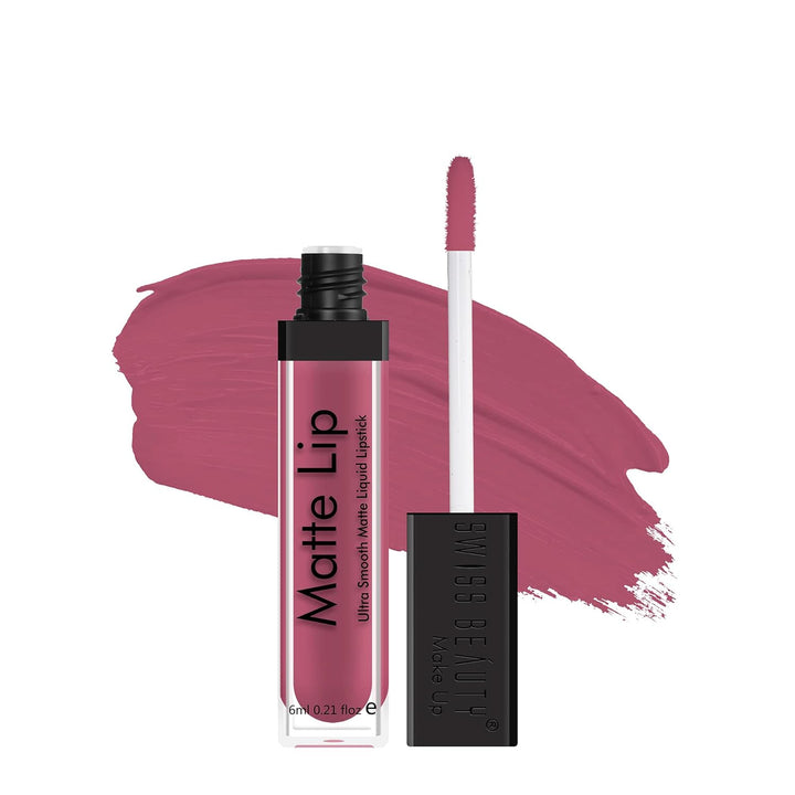 Swiss Beauty - Matte Lip Liquid Lipstick Shade No. 12 Mauve Pink