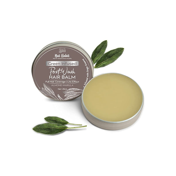 Nat Habit - Green Infused Post-Wash Hair Balm Almond Marula 25ml
