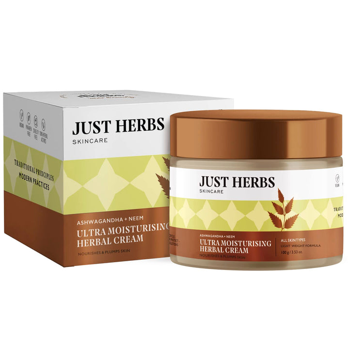 Just Herbs - Ultra Moisturising Herbal Cream with Ashwagandha & Neem 100g