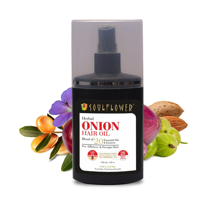 SoulFlower - Onion Amla Hair Growth Oil for Strengthening & Hair Fall Control 120ml