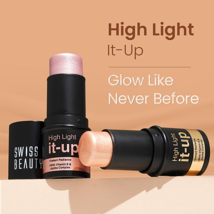 Swiss Beauty - High Light It-Up Highlighter Stick Radiant Pink Shade No. 3