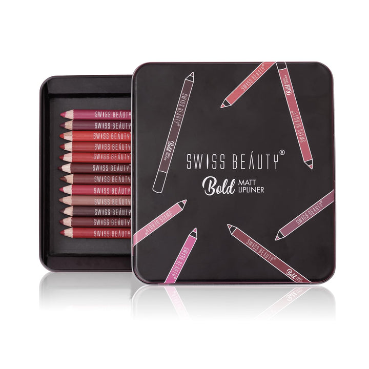 Swiss Beauty - Bold Matte Lipliner Pack Of 12 Pcs