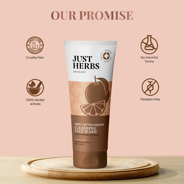 Just Herbs - Cleansing Face Wash with Neem and Bitter Orange / Silksplash 100ml