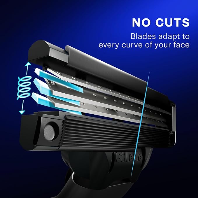 Gillette - Mach3 Charcoal Bright Glow Catridge pack of 2 with New Enhanced Lubrastrip