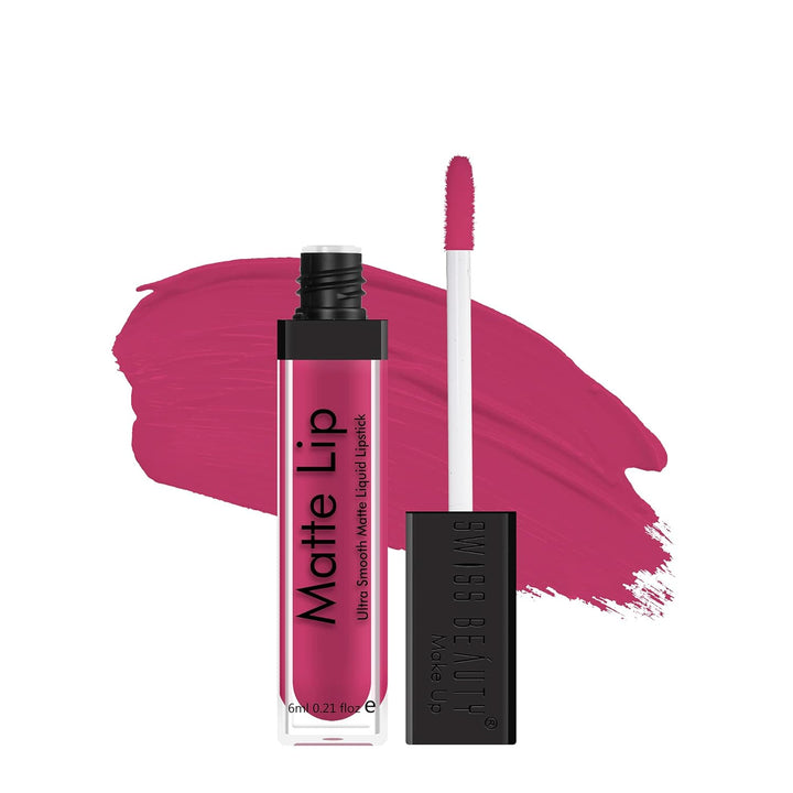 Swiss Beauty - Matte Lip Liquid Lipstick Shade No. 30 Fuchsia Pink