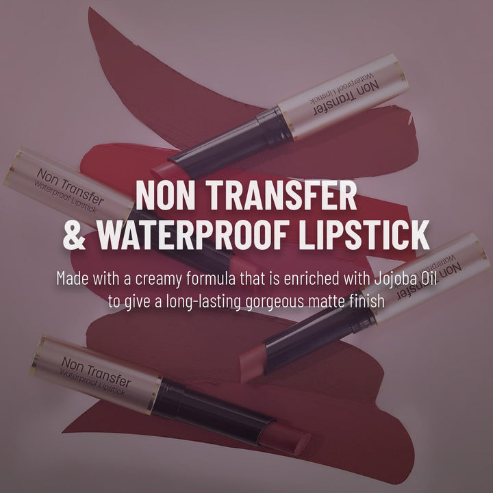 Swiss Beauty - Non-Transfer Waterproof Lipstick Dark Brown Shade No. 420