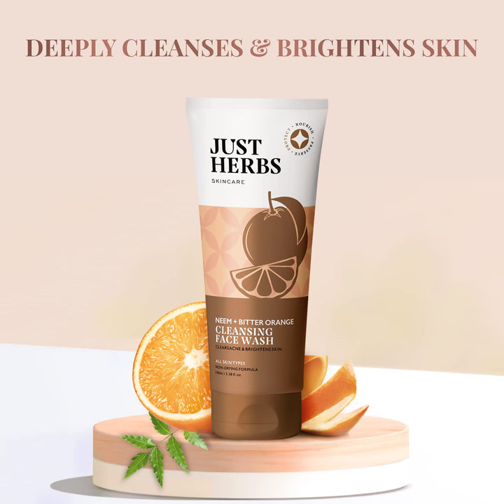 Just Herbs - Cleansing Face Wash with Neem and Bitter Orange / Silksplash 100ml