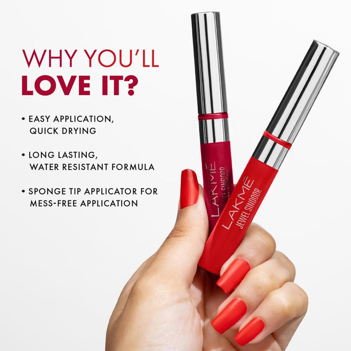 Lakme - Forever Matte Sindoor, Long Lasting, Smudgeproof Maroon 5ml