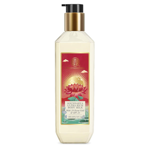 Forest Essentials - Ultra Rich Body Milk Soundarya With 24K Gold & SPF25 200ml
