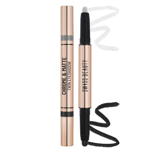 Swiss Beauty Chrome & Matte Twin Eyeshadow Shade No. 01 Night skies