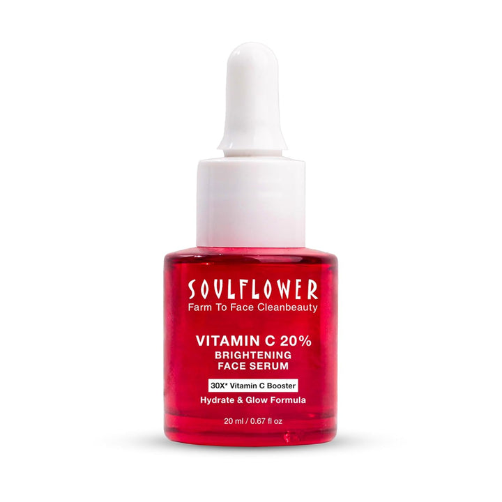 SoulFlower - 30X Vitamin C Serum for Bouncier & Brighter Skin, Dermatologically Tested 20ml