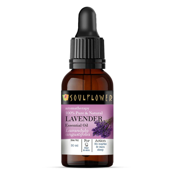 SoulFlower - Lavender Essential Oil for Good Sleep 30ml - Hair Volume, Clear Skin