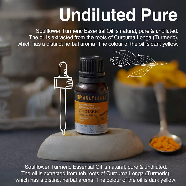 SoulFlower - Turmeric Essential Oil for Skin & Hair 15ml
