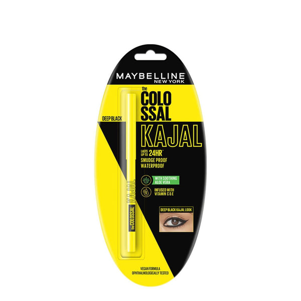 Maybelline - New York The Colossal Kajal, Smudgeproof & Waterproof Lasts Up To 24H - Deep Black 0.35g