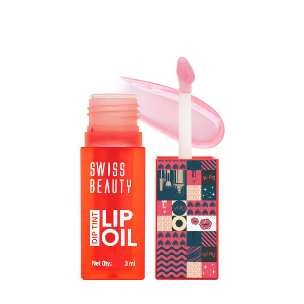 Swiss Beauty Dip Tint Lip Oil Shade No.  01 Strawberry