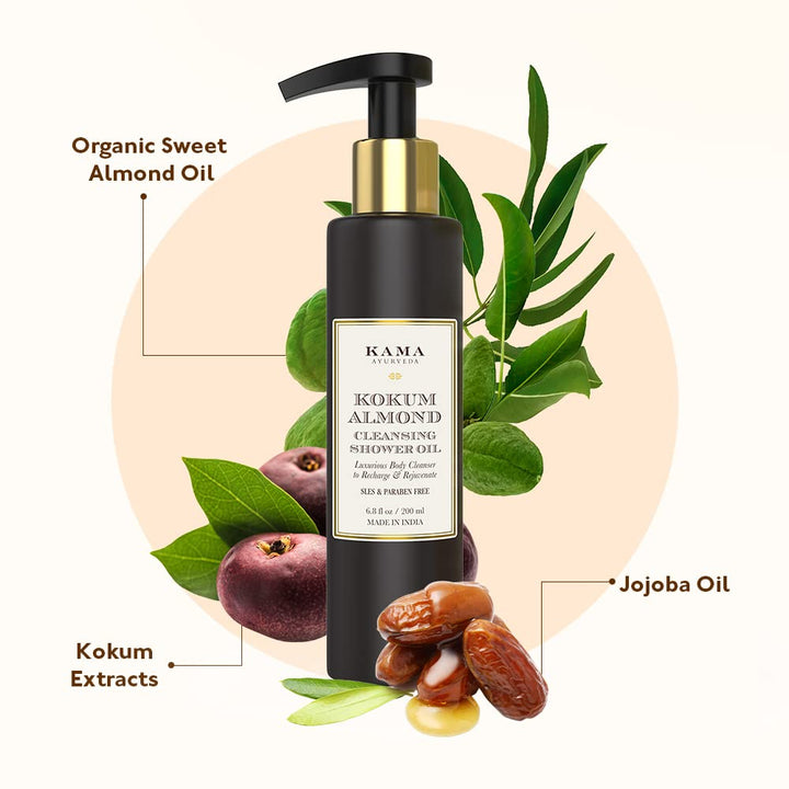 Kama Ayurveda - Kokum Almond Cleansing Shower Oil 200ml