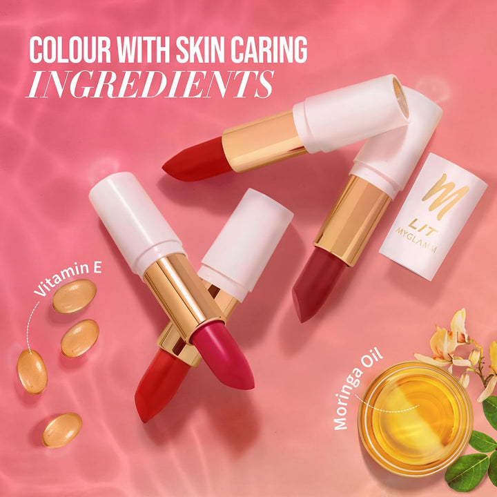 MyGlamm - Lit Moist Matte Lipstick - Pink Heart 4.2g