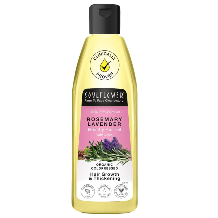 SoulFlower - Rosemary Lavender Hair Growth Oil for Healthy and Nourished Hair 225ml