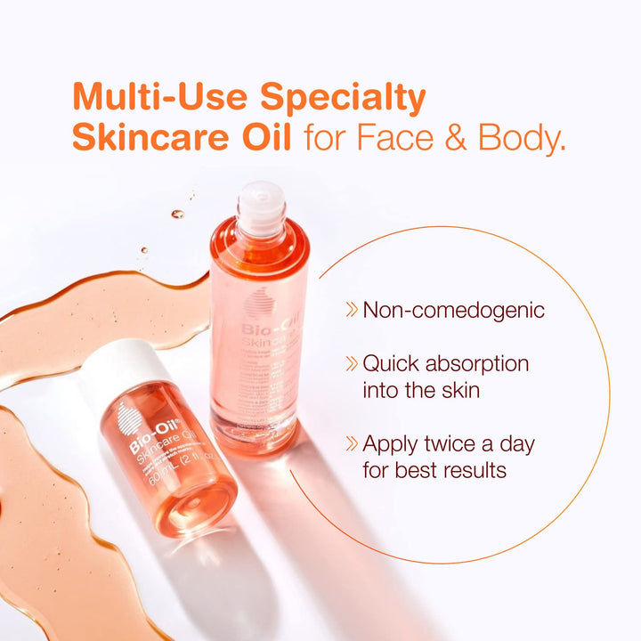 Bio Oil - Original Face & Body Oil Suitable for Scars Stretch Mark Ageing Uneven Skin Tone Acne Scar Removal Pigmentation & Dark Spot 200 ml