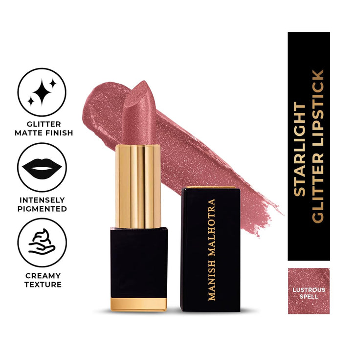 MyGlamm - Manish Malhotra Starlight Glitter Lipstick - Shade No. 2 Lustrous Spell