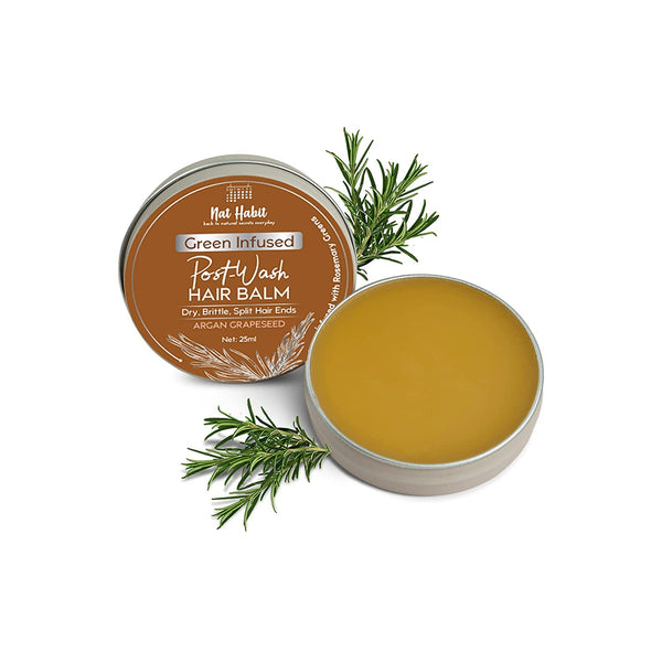 Nat Habit - Green Infused Post-Wash Hair Balm Argan Grapeseed 25ml