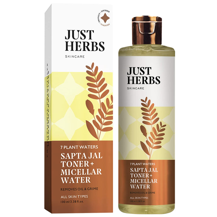 Just Herbs - Sapta Jal Toner + Micellar Water: 7 Plant Waters:100ml