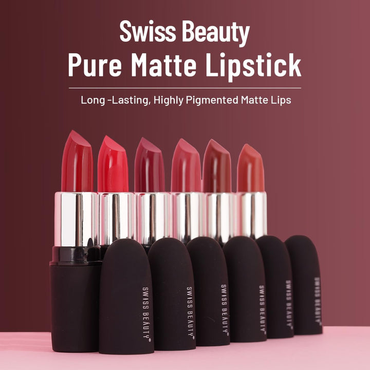 Swiss Beauty - Pure Matte Lipstick Shade No. 214 Caramel