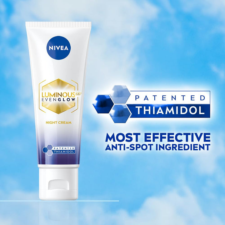 Nivea Luminous Even Glow Night Cream with Hyaluronic Acid - 40ml