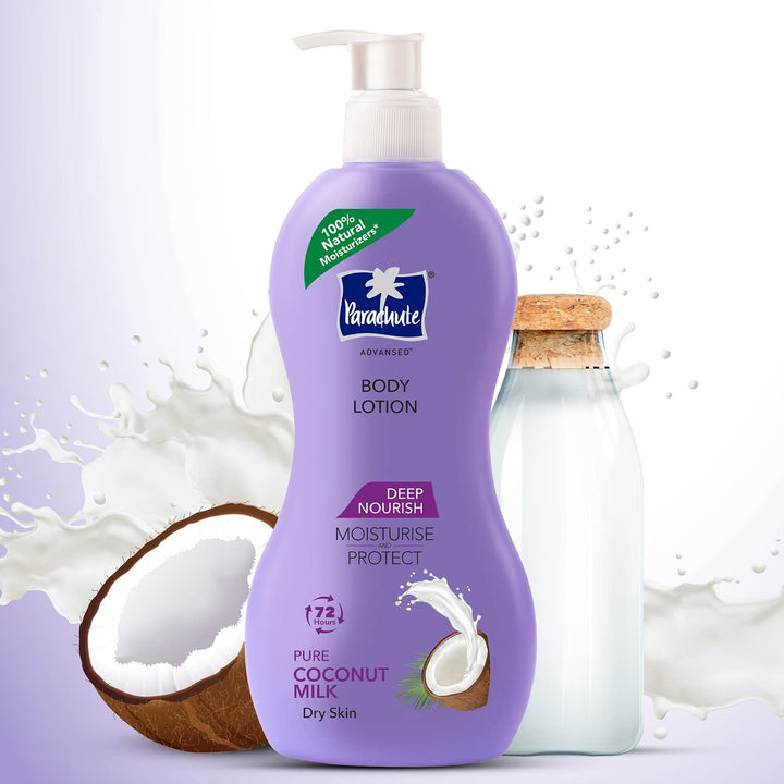 Parachute Advansed Deep Nourish Body Lotion For Women & Men - 100% Natural, 72h Moisturisation 400ml