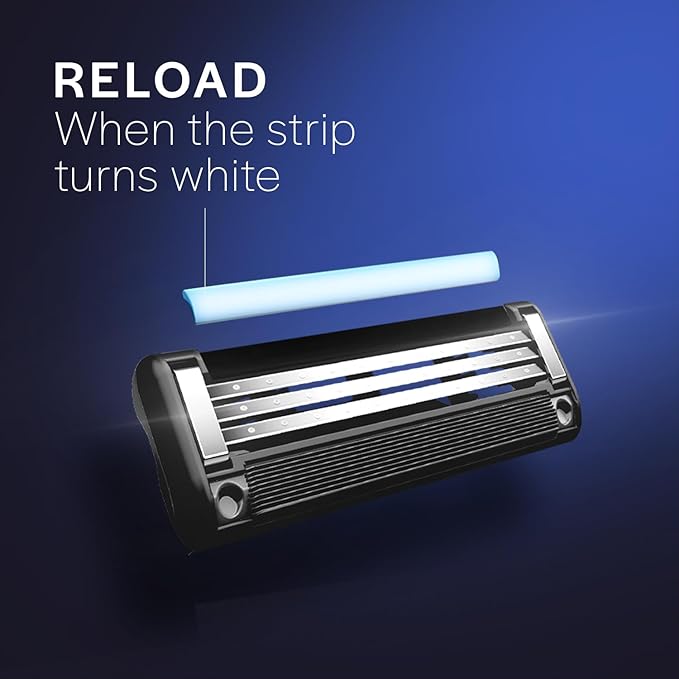 Gillette - Mach3 Charcoal Bright Glow Catridge pack of 2 with New Enhanced Lubrastrip