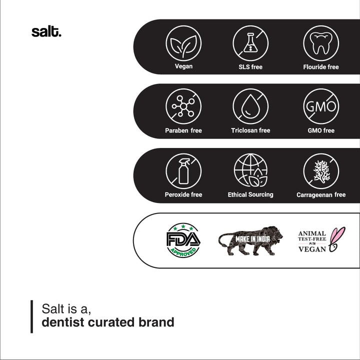 Salt Oral Care - Activated Charcoal + Grapefruit Extract Dusk Vanilla Night Toothpaste 100g