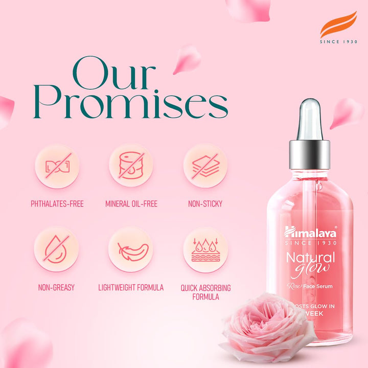 Himalaya - Natural Glow Rose Face Serum with 5% Niacinamide and 5% Rose Extracts 30ml