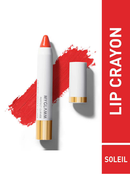 MyGlamm - Perfect Curves Matte Lip Crayon Lipstick 3.7g Shade - Soleil