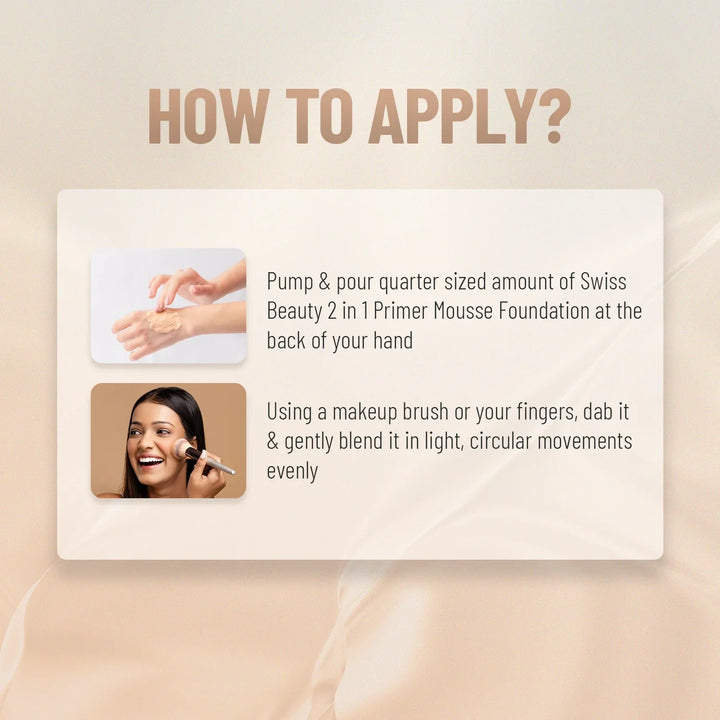 Swiss Beauty - Primer Mousse foundation Shade No. 01 White-Ivory