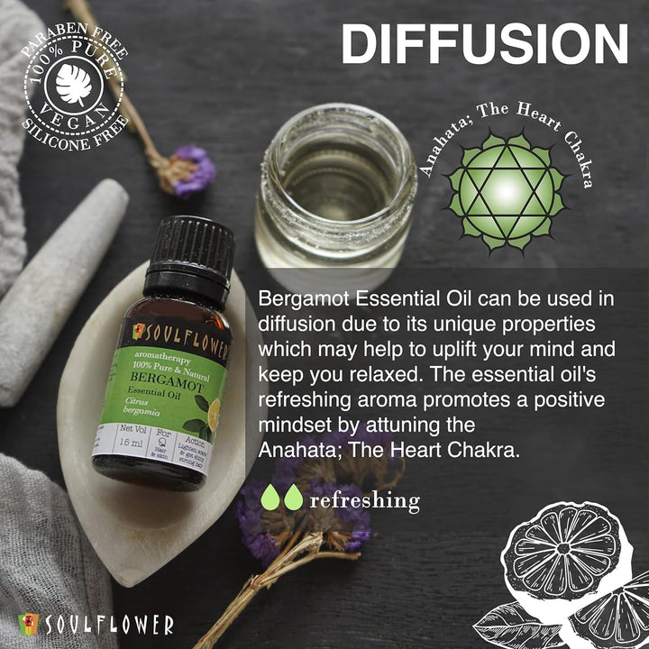 SoulFlower - Bergamot Essential Oil to Uplift Senses 15ml