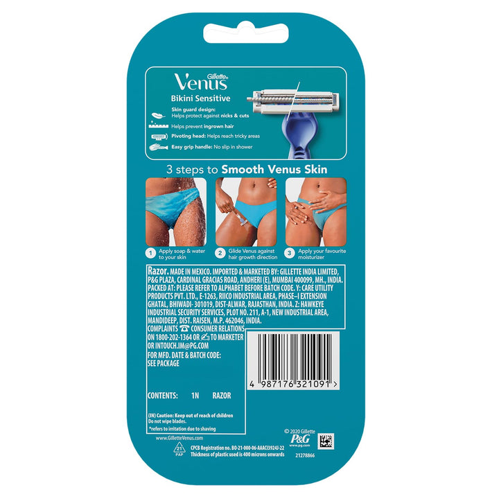 Gillette - Venus Bikini Sensitive Hair Removal Razor For Women
