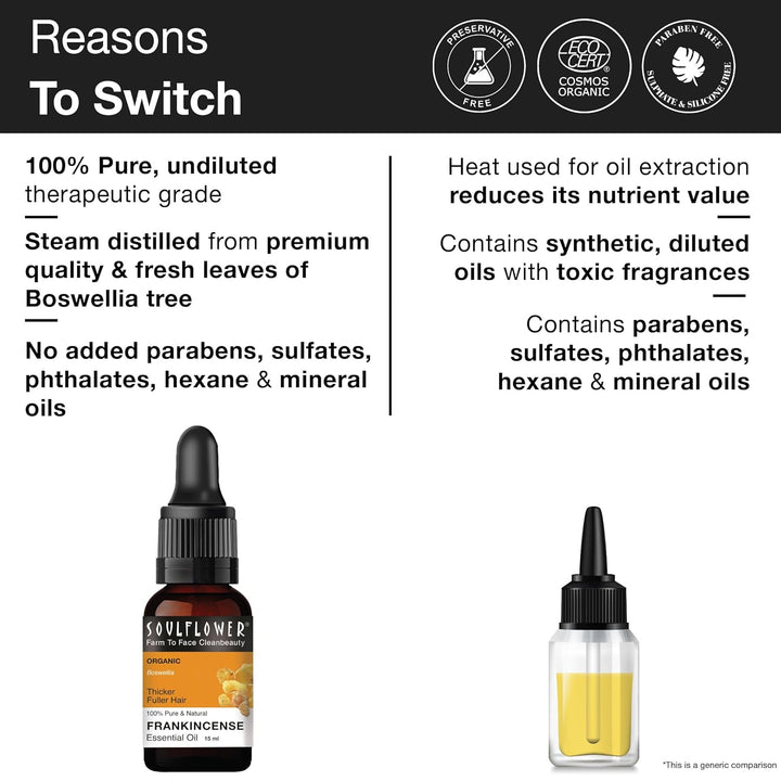 SoulFlower - Frankincense Essential Oil for Scars & Age Spots 15ml