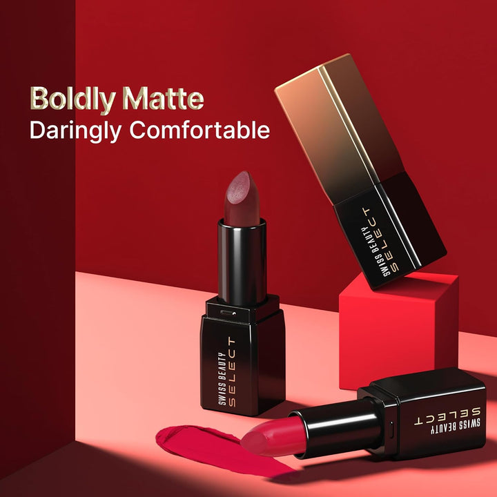 Swiss Beauty - Select Dare To Matte Lipstick Shade No. 02 Persian Pink