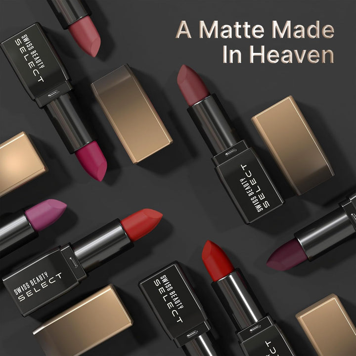 Swiss Beauty - Select Dare To Matte Lipstick Shade No. 10 Racing Red
