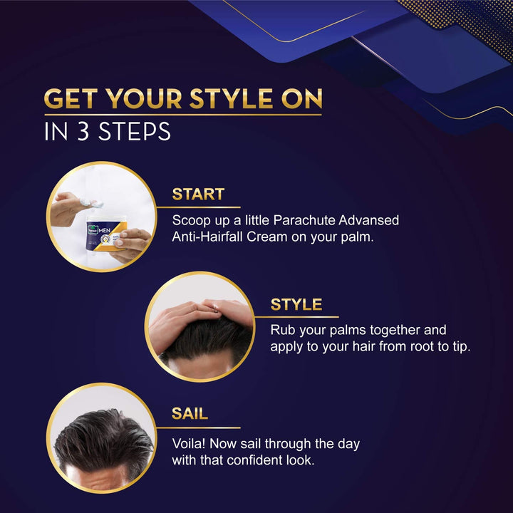 Parachute Men Advansed Aftershower Anti Hairfall Hair Cream 100g